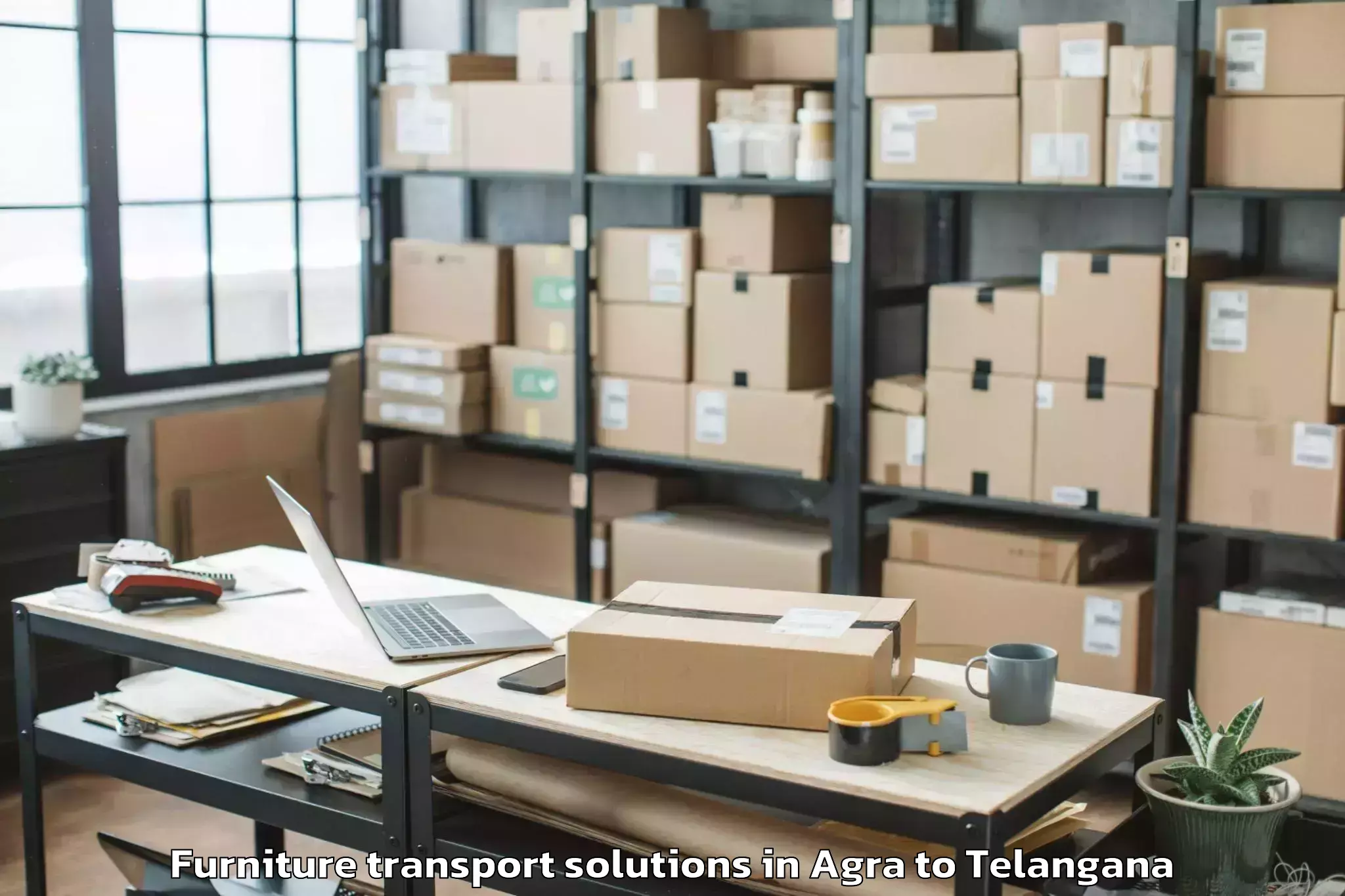 Professional Agra to Bellampalle Furniture Transport Solutions